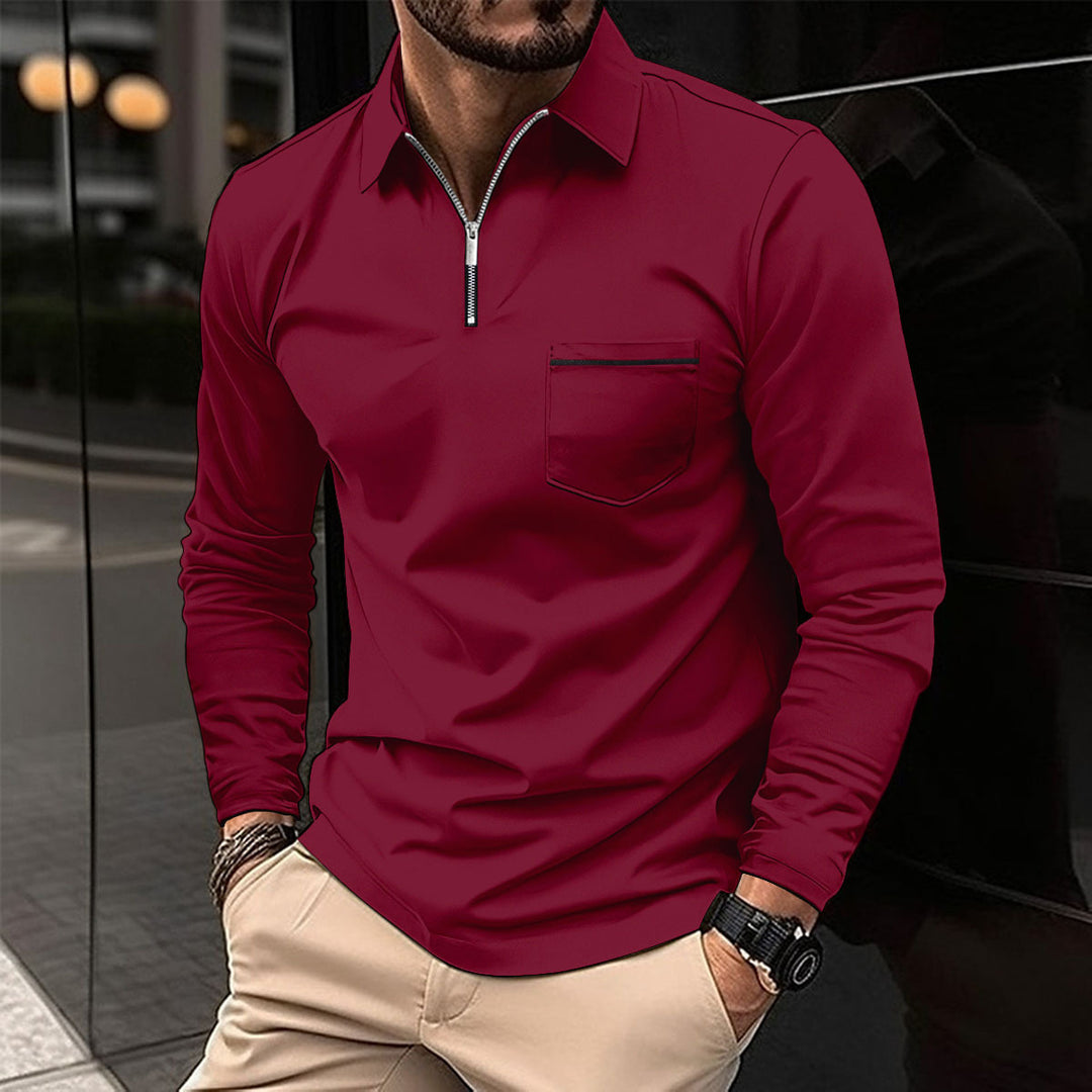 Men'S Long Sleeve Polo Shirt