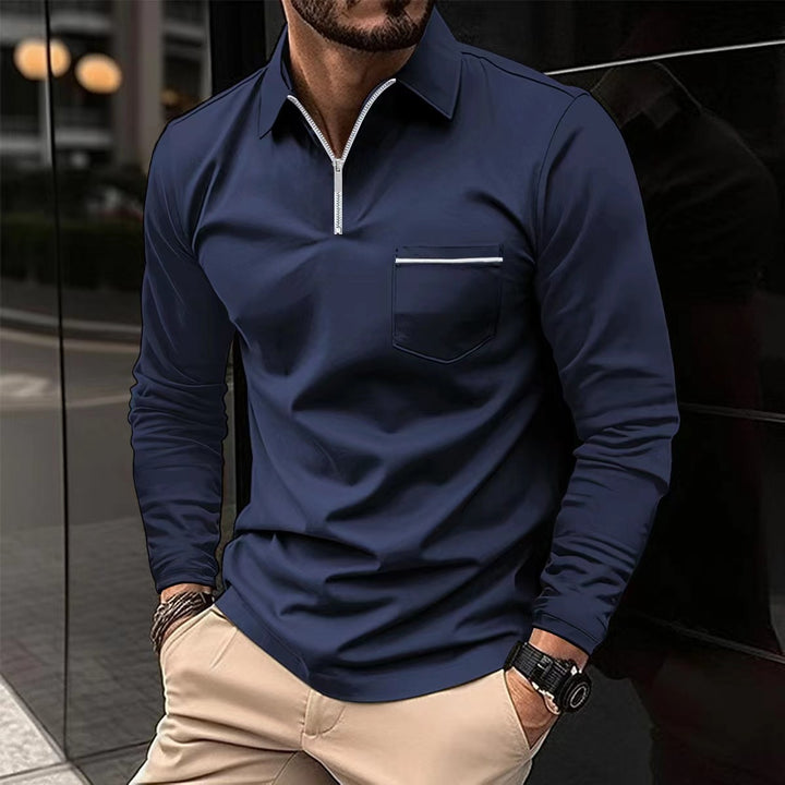 Men'S Long Sleeve Polo Shirt