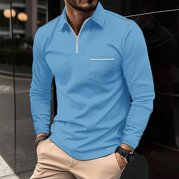 Men'S Long Sleeve Polo Shirt