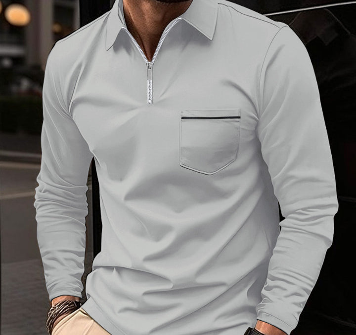 Men'S Long Sleeve Polo Shirt