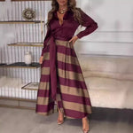 Burgundy stripes